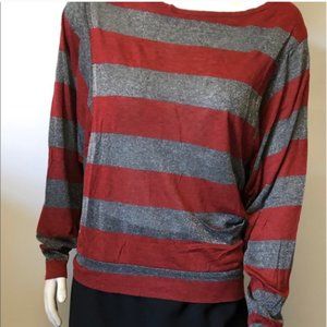 Froxx Striped Shirt Red/Silver Size Medium